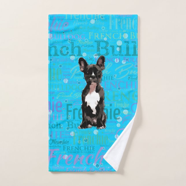 French Bulldog Puppy Bath Towel Set (Hand Towel)
