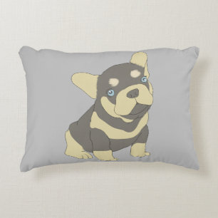 French Bulldog Puppy Cartoon Accent Pillow