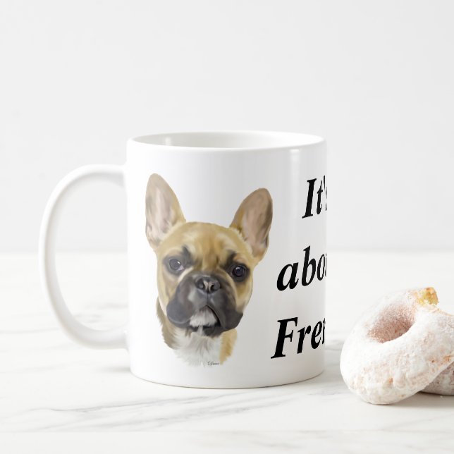 French Bulldog Puppy Coffee Mug (With Donut)