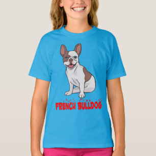 French Bulldog Puppy Dog Cartoon Girls T-Shirt