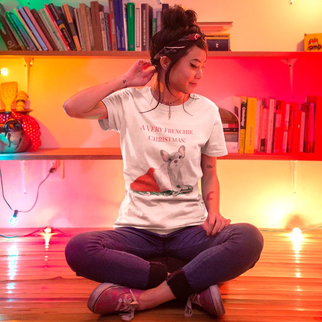  French Bulldog Puppy In Santa’s Hat T-Shirt (Creator Uploaded)