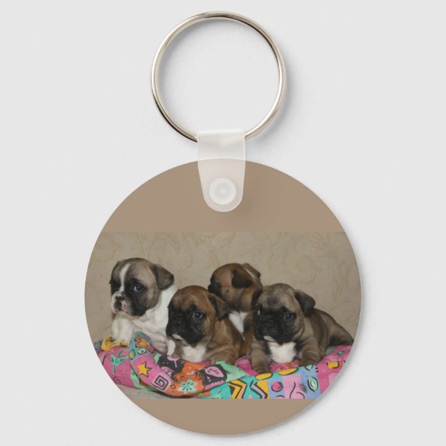 French Bulldog Puppy Keychain (Front)