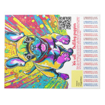 French Bulldog Puppy tear off flyer 