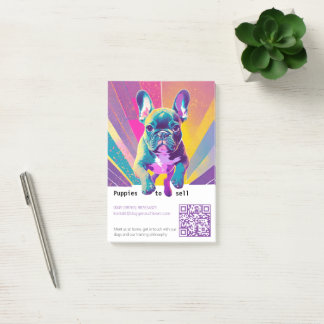 French Bulldog Puppy to sell mini flyer  Post-it Notes
