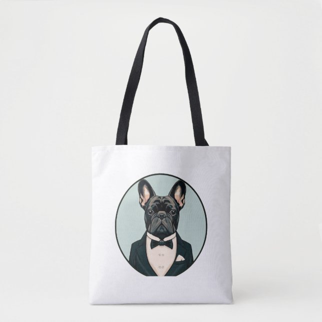 French Bulldog Puppy Tote Bag (Front)