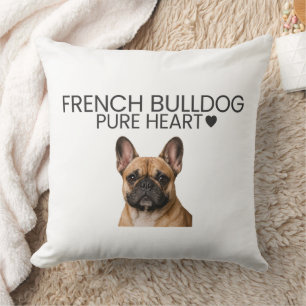 French Bulldog Pure Heart Throw Pillow