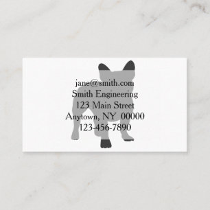 French Bulldog purebred dog silhouette Business Card