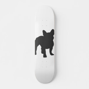 French Bulldog purebred dog silhouette Skateboard