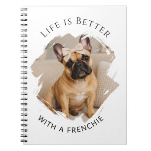 French Bulldog quote photo Notebook