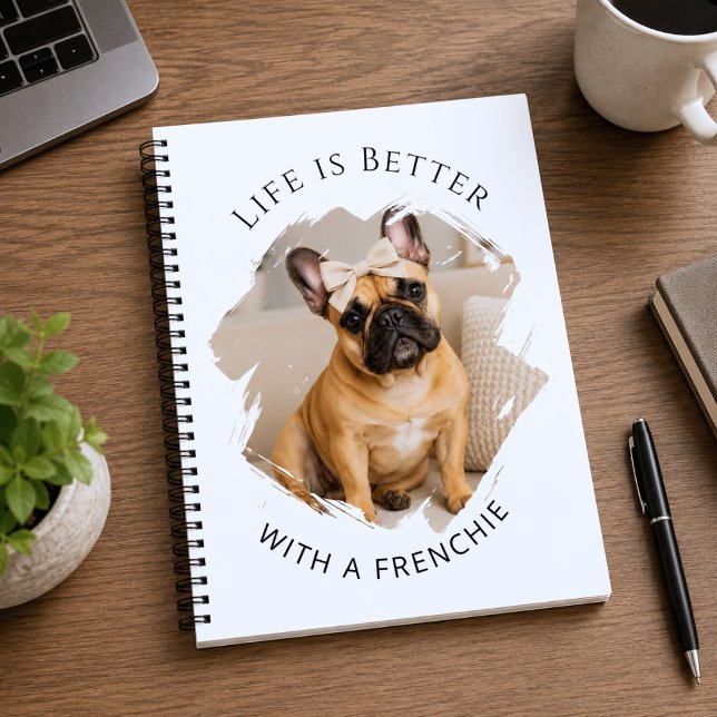 French Bulldog quote photo Notebook (Creator Uploaded)