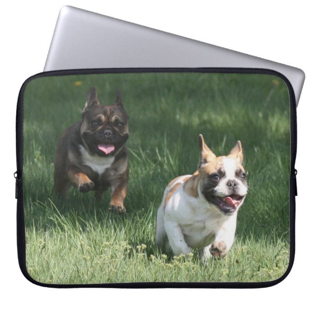 French Bulldog Racing French Bulldog Laptop Sleeve (Front)