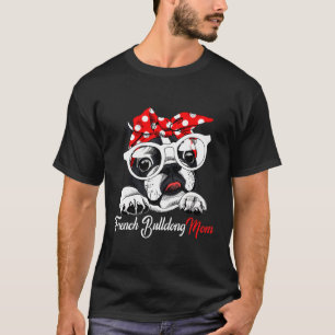 French Bulldog Red Bandanna Women Dog Mothers T-Shirt