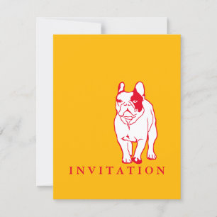 French Bulldog red Invitation