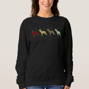 French Bulldog Red Plaid Christmas Leopart Xmas Do Sweatshirt