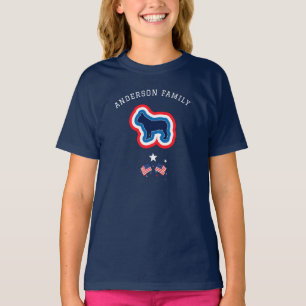 French Bulldog Red White And Blue 4th July Dog T-Shirt