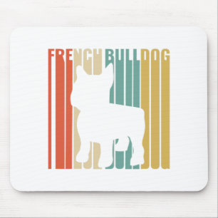 French Bulldog Retro 1970s Gift For Mum Dog Lover Mouse Pad