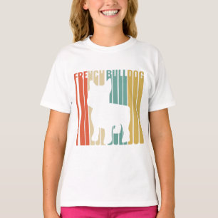 French Bulldog Retro 1970s Gift For Mum Dog Lover T-Shirt