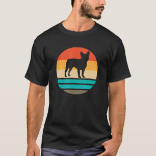 French Bulldog Retro Sunset Dog Silhouette T-Shirt