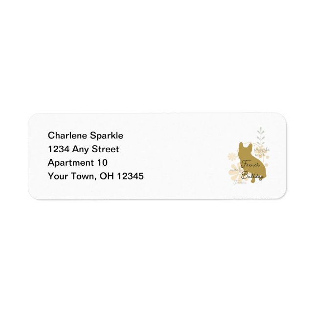 French Bulldog Return Address  (Front)