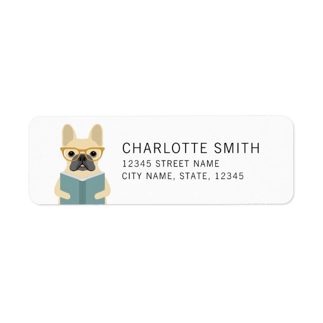 French Bulldog Return Address Label (Front)