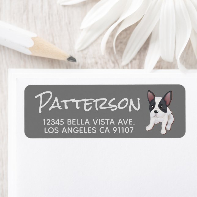 French Bulldog Return Address Label (Insitu)