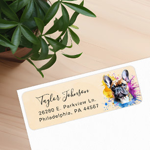 French Bulldog Return Address Label