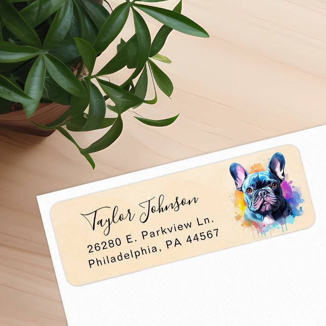 French Bulldog Return Address Label (Creator Uploaded)