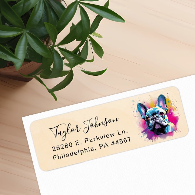 French Bulldog Return Address Label (Creator Uploaded)