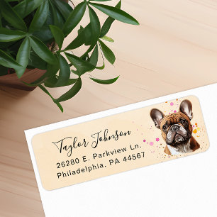 French Bulldog Return Address Label