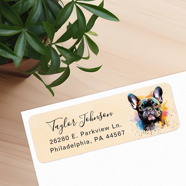 French Bulldog Return Address Label (Creator Uploaded)