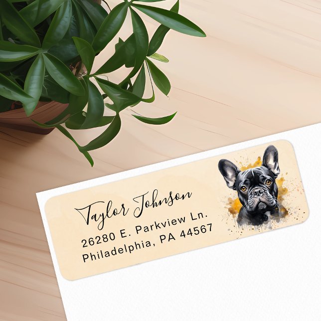 French Bulldog Return Address Label (Creator Uploaded)