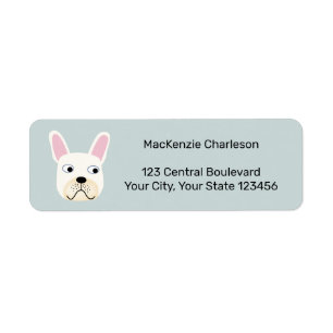 French Bulldog Return Address Label