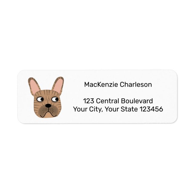 French Bulldog Return Address Label (Front)