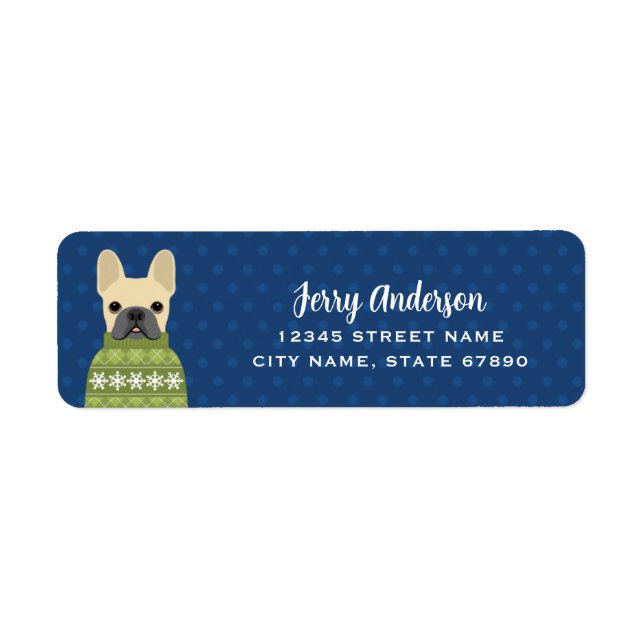 French Bulldog Return Address Labels (Front)