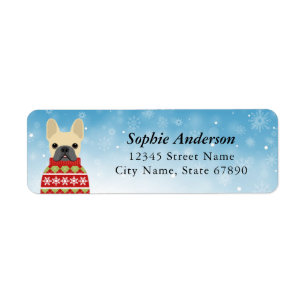 French Bulldog Return Address Labels