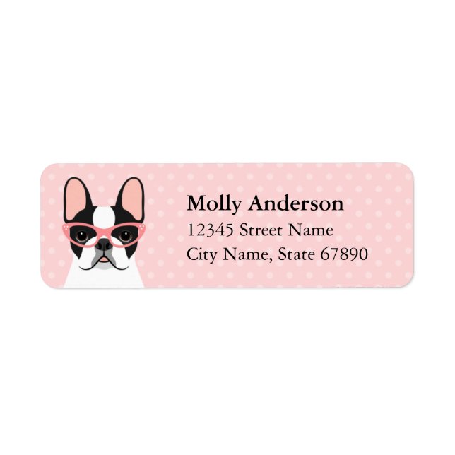 French Bulldog Return Address Labels (Front)