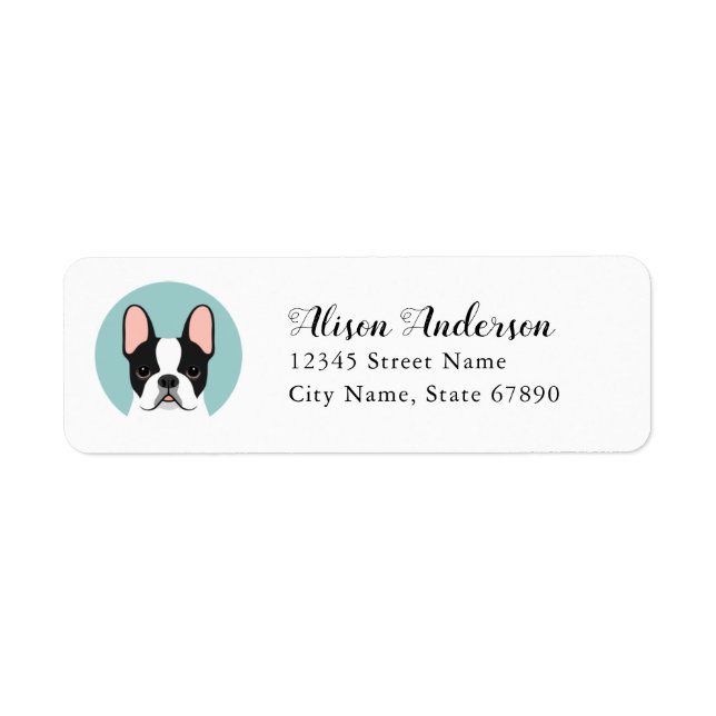 French Bulldog Return Address Labels (Front)