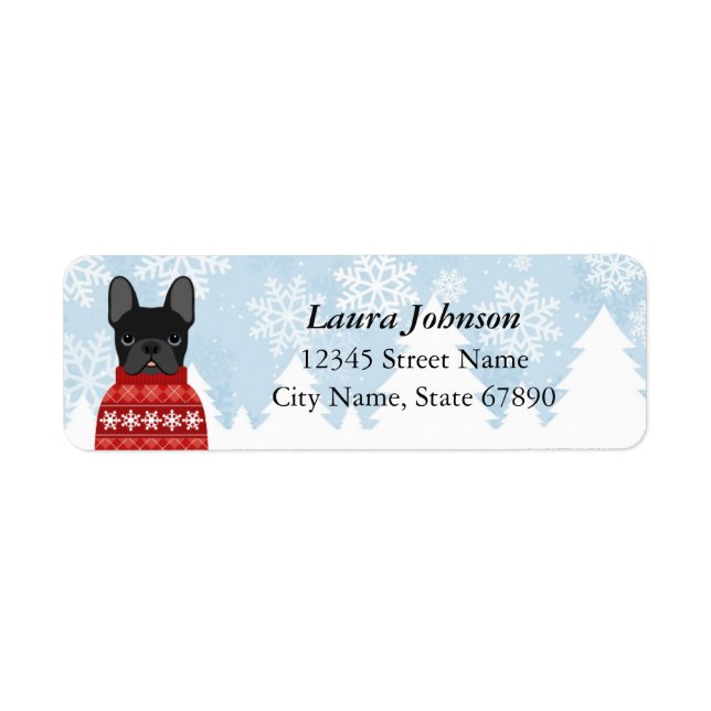 French Bulldog Return Address Labels (Front)