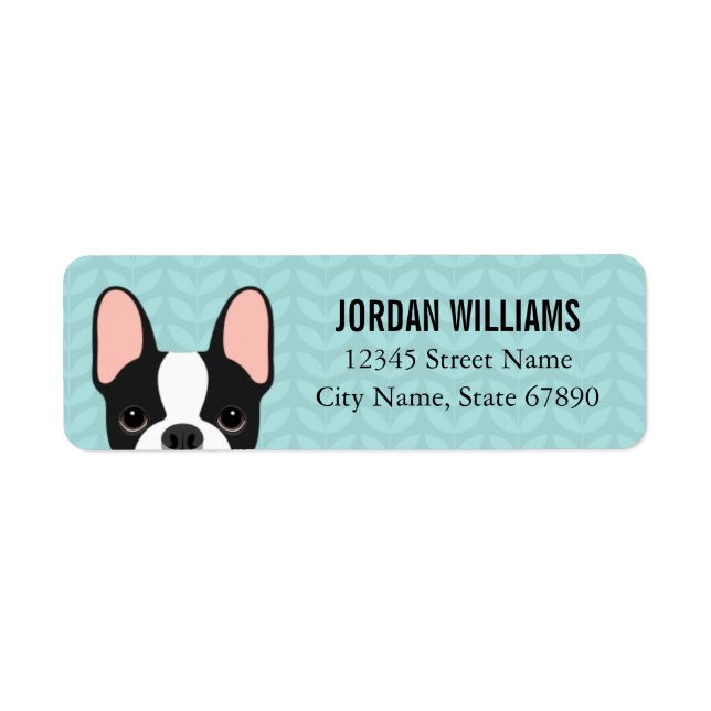 French Bulldog Return Address Labels (Front)