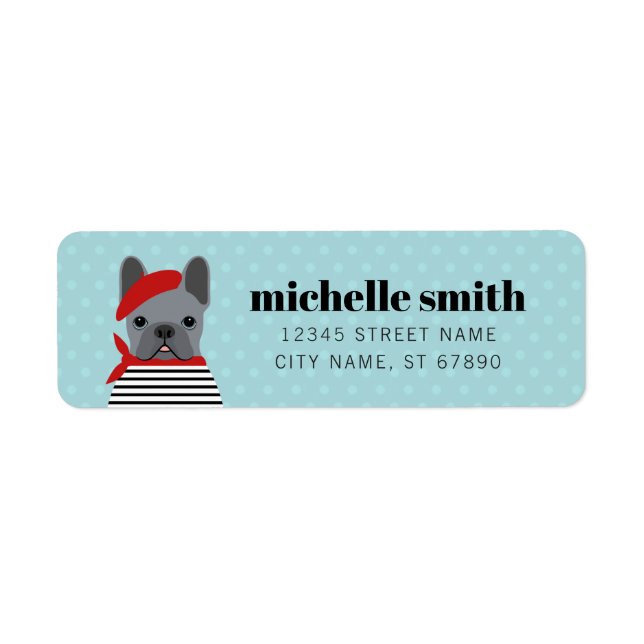 French Bulldog Return Address Labels (Front)