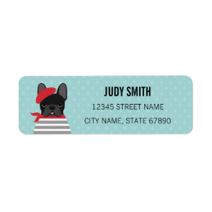 French Bulldog Return Address Labels