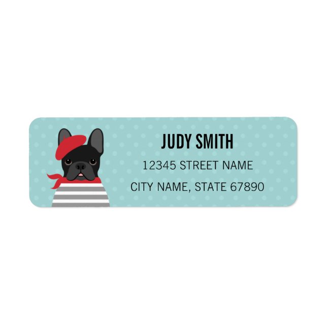 French Bulldog Return Address Labels (Front)