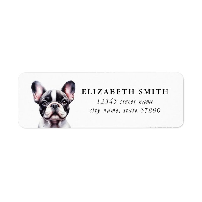 French Bulldog Return Address Labels (Front)