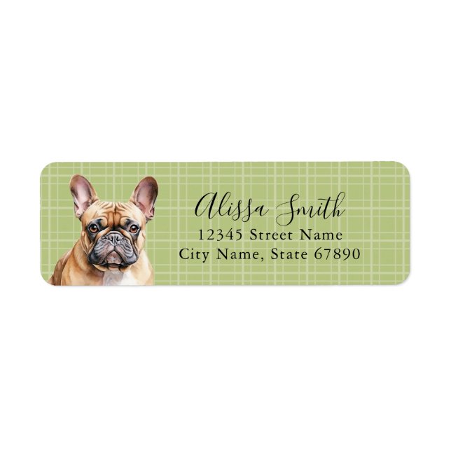French Bulldog Return Address Labels (Front)