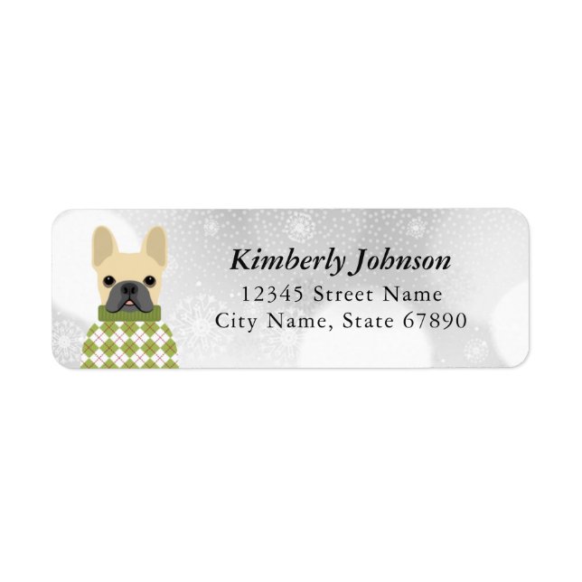 French Bulldog Return Address Labels (Front)