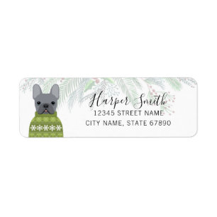 French Bulldog Return Address Labels