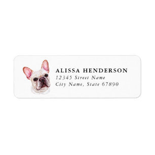 French Bulldog Return Address Labels