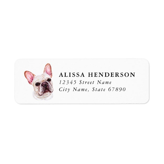 French Bulldog Return Address Labels (Front)