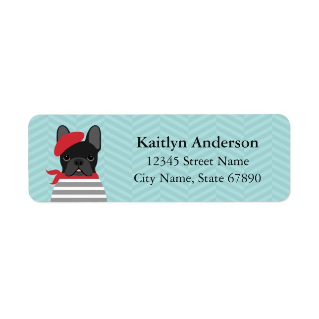 French Bulldog Return Address Labels (Front)