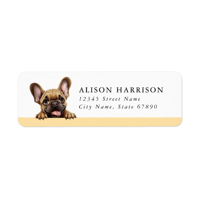 French Bulldog Return Address Labels (Front)